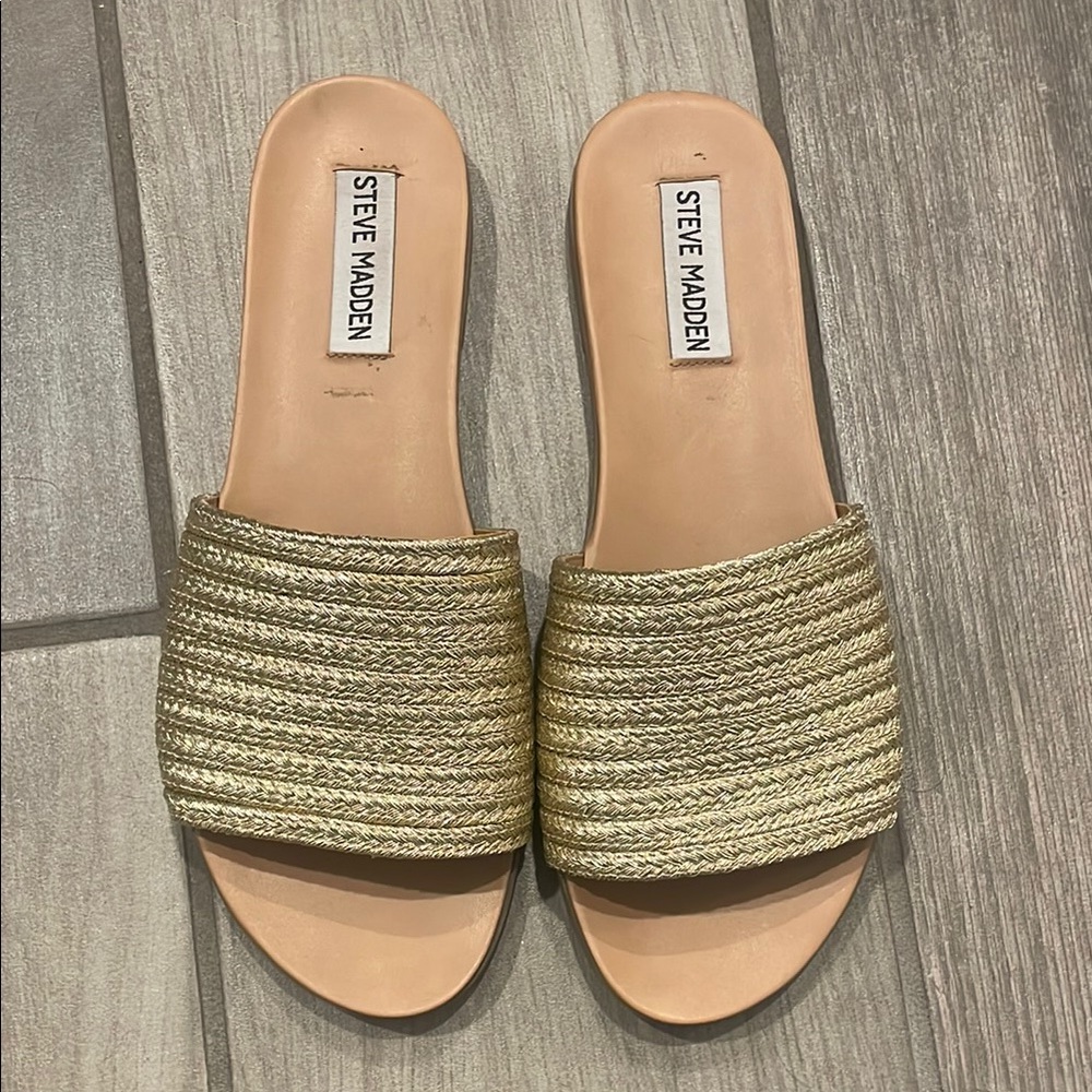 Steve Madden Gold Women's Slide Sandals